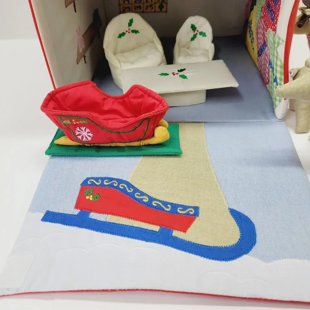 Vintage Pottery Barn Kids Christmas Santa's Workshop Play set Reindeer RARE READ